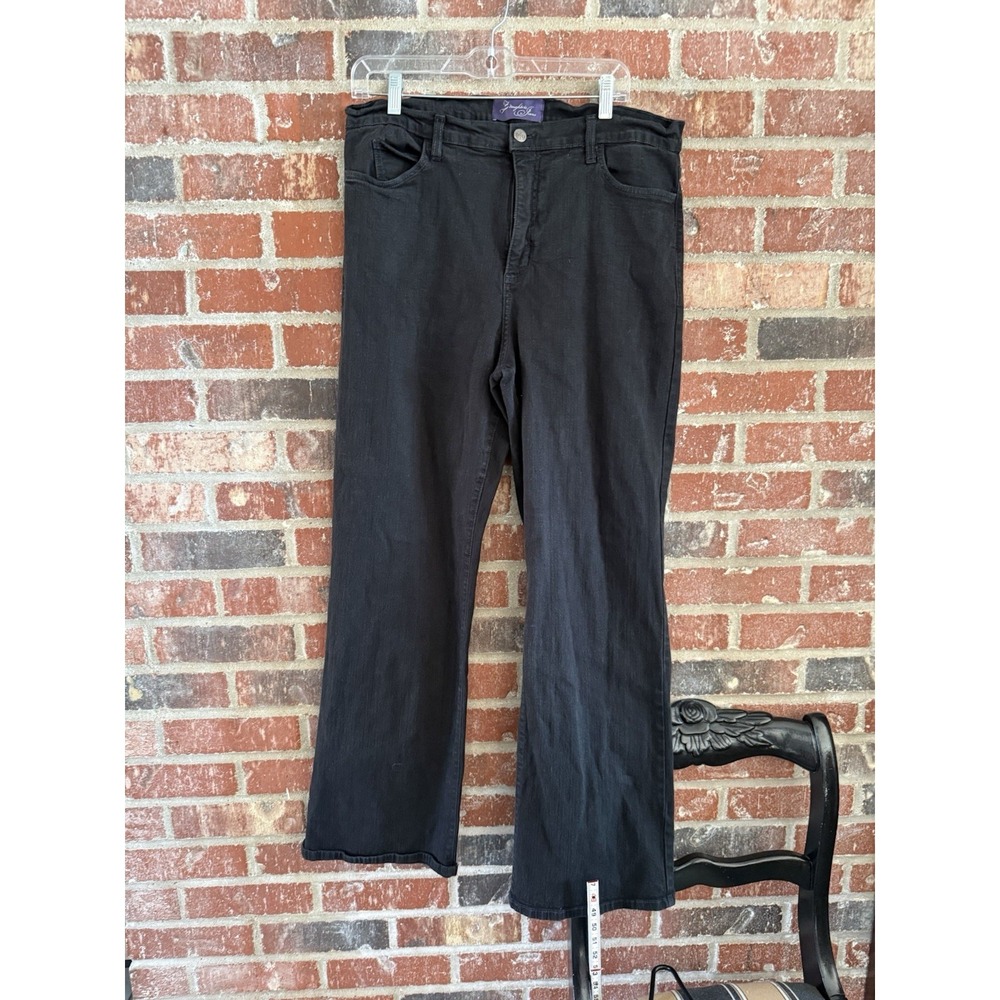 Gloria Vanderbilt Women's Black Denim Jeans Size 16 Amanda